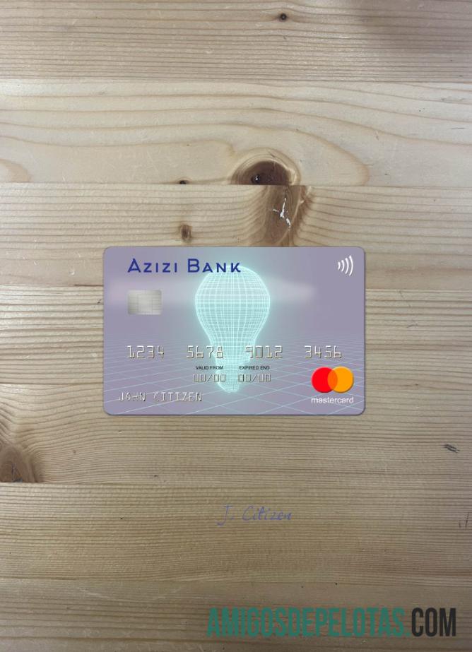 Afeganistão Azizi Bank Mastercard Photolook Front baixar para verificação